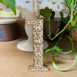 Decorative Gold and White Number 1 Ornament nwt